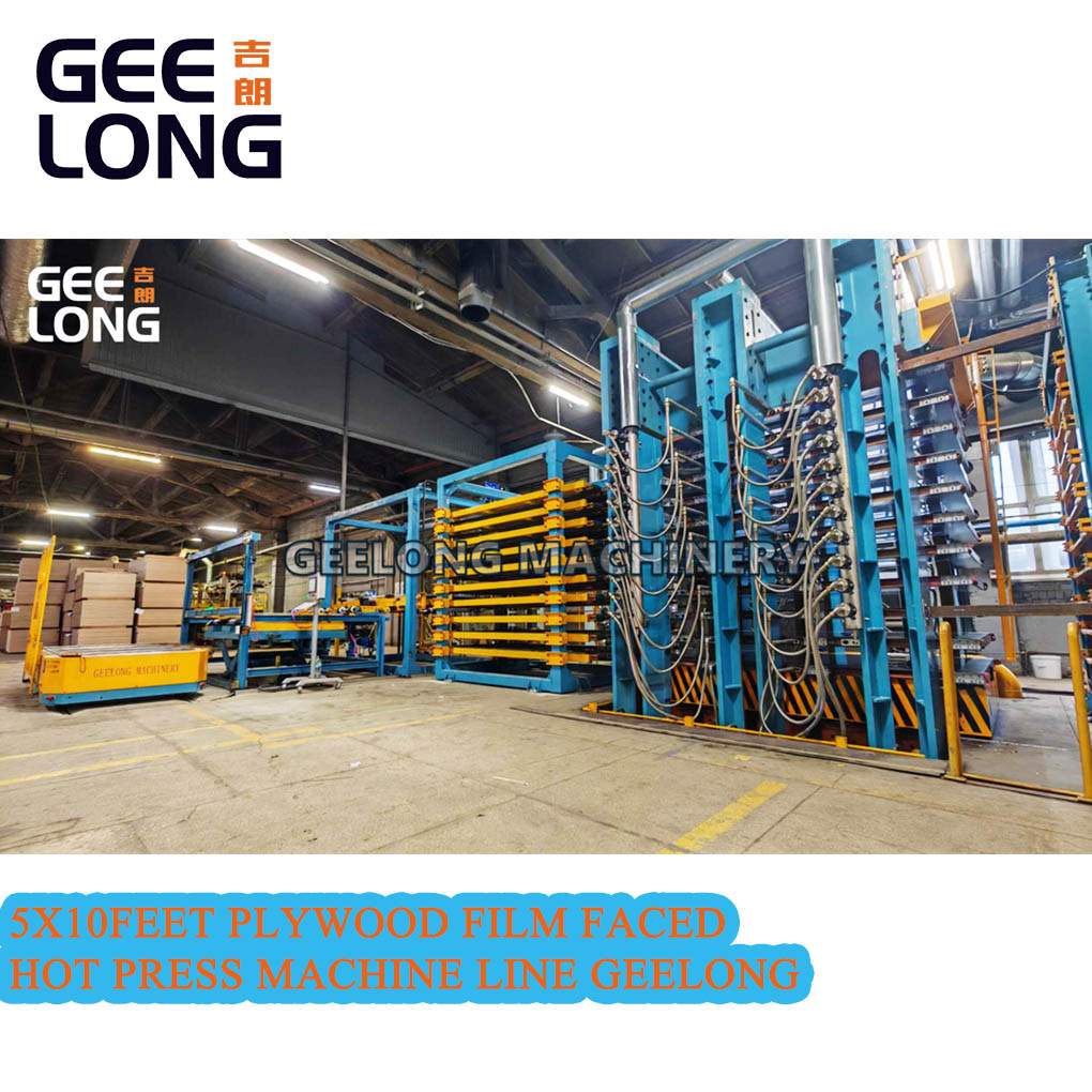 5x10feet película de contrachapado enfrentó línea de máquina de prensa caliente GEELONG